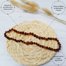 Charger l'image dans la galerie, Collier d'ambre Cognac Irréversible Bijoux