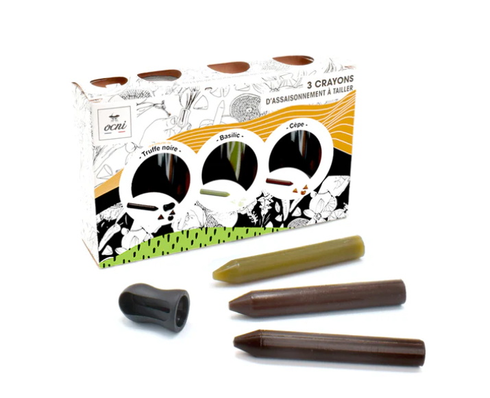 Coffret Festin Festif 3 crayons : Basilic (BIO) + Truffe Noire + Cèpe